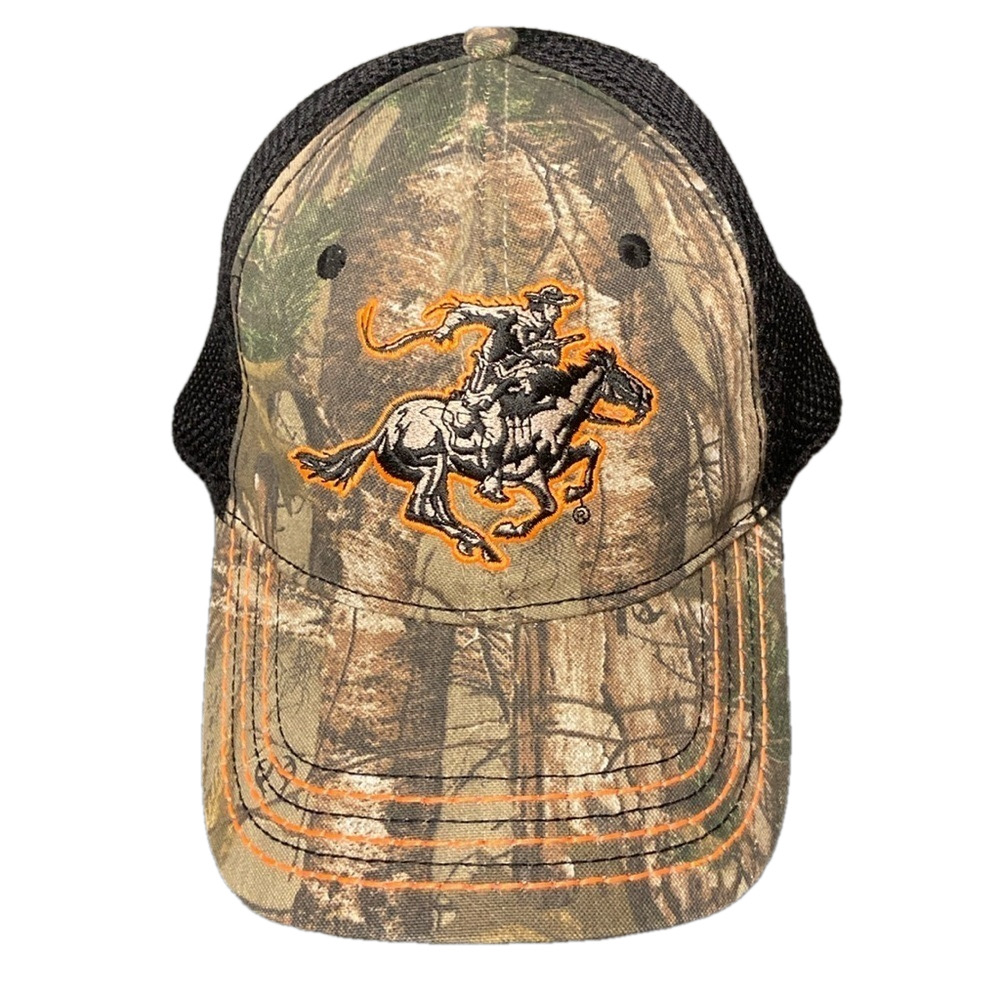 Winchester Hat Cap Signature Stretch Camouflage And Black Cowboy Horse L/XL